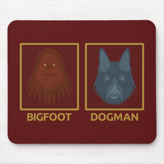 Bigfoot & Dogman-Mausepad Mousepad (Vorne)