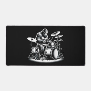 Bigfoot Drummer Sasquatch Playing Drums Musician B Schreibtischunterlage