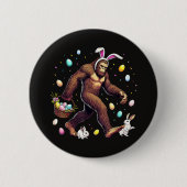 Bigfoot Easter Day Funny Sasquatch Button (Vorderseite)