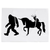 Bigfoot, Einhorn und Jack A Lope Große Geschenktüte (Rückseite)