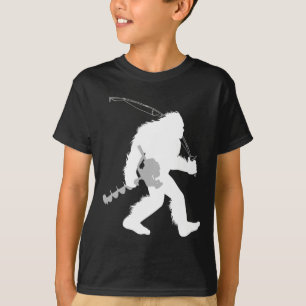 Bigfoot Eisangeln Yeti Angler mit Bohren A T-Shirt