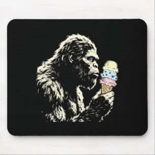 Bigfoot Eiscreme Lustiger Sasquatch Vintage Sommer Mousepad