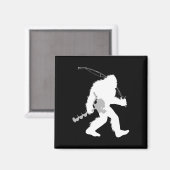 Bigfoot-Eisfischen Yeti-Angler mit Bohren A Magnet (Vorderseite/Rückseite)