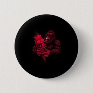 Bigfoot Eisliebhaber Retro-Sommer lustiger Kryptid Button