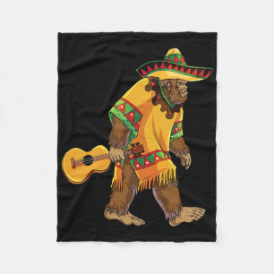 Bigfoot El Squatcho Cinco De Mayo Mexican Poncho S Fleecedecke