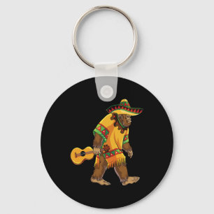 Bigfoot El Squatcho Cinco De Mayo Mexican Poncho S Schlüsselanhänger