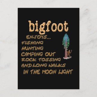 Bigfoot Enjoys Postkarte