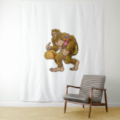 Bigfoot Erntedank Steals Turkey & Pumpkin Hide_ Wandteppich (Beispiel)