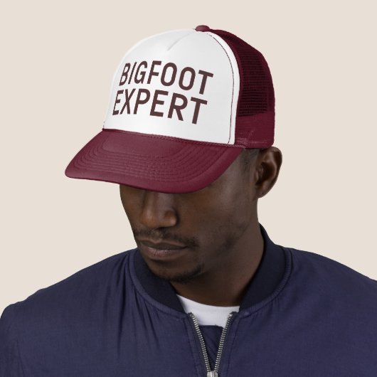 BIGFOOT EXPERT Slogan Hut Truckerkappe (Beispiel)