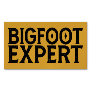 Bigfoot Experte Magnetische Visitenkarte