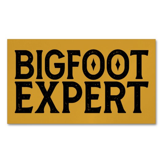 Bigfoot Experte Magnetische Visitenkarte (Vorderseite)