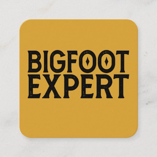Bigfoot Experte Quadratische Visitenkarte (Vorderseite)