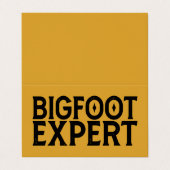 Bigfoot Experte Visitenkarten (Außenseite Aufgefaltet)