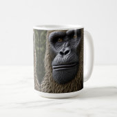 Bigfoot Face Close | Gorilla, Skunk Ape Kaffeetasse (VorderseiteRechts)