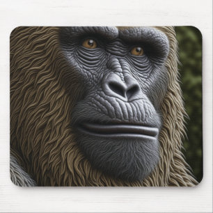 Bigfoot Face Close   Gorilla, Skunk Ape Mousepad