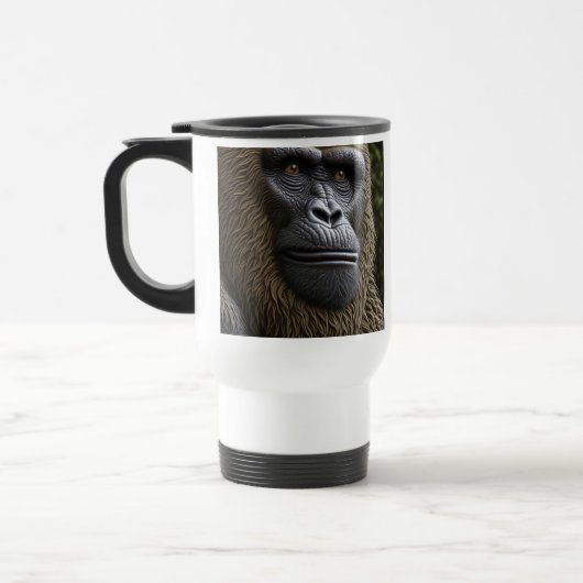 Bigfoot Face Close | Gorilla, Skunk Ape Reisebecher (Links)