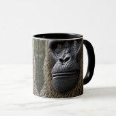 Bigfoot Face Close | Gorilla, Skunk Ape Tasse (VorderseiteRechts)