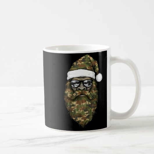 Bigfoot Face Sungles Santa Christmas Camo Xmas Sas Kaffeetasse (Rechts)
