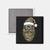 Bigfoot Face Sungles Santa Christmas Camo Xmas Sas Magnet (Vorderseite/Rückseite)
