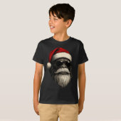 Bigfoot Face Sungles Santa Christmas Funny Xmas Sa T-Shirt (Vorne ganz)