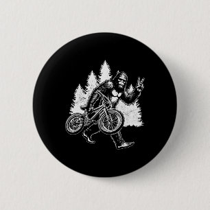 Bigfoot fährt Fahrrad Vintage Mountainbiken Big Button