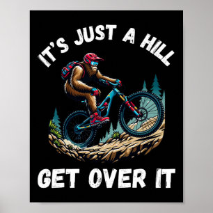 Bigfoot-Fahrt Mountainbike Lustiger Sasquatch-Rads Poster