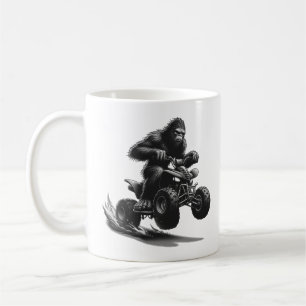 Bigfoot fährt Quadbike Kaffeetasse