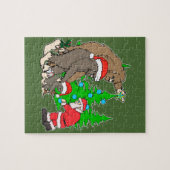 Bigfoot-Familie und Sankt Puzzle (Horizontal)