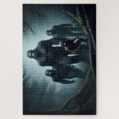 Bigfoot Family, Sasquatch, mythische Kreaturen Puzzle (Vertikal)