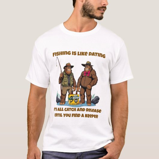 Bigfoot Fängt einen Keeper T-Shirt (Vorderseite)