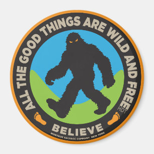 Bigfoot-Farbknopf Magnet