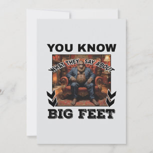 Bigfoot Feet Joke Einladung
