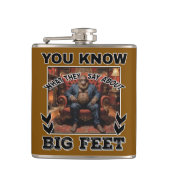 Bigfoot Feet Joke Flachmann (Vorderseite)