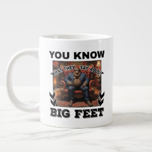 Bigfoot Feet Joke Jumbo-Tasse