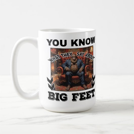 Bigfoot Feet Joke Kaffeetasse (Links)