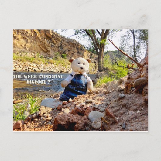 "Bigfoot" Feiertags-Karte Feiertagspostkarte (Vorderseite)