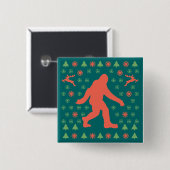 Bigfoot-Feiertags-Strickjacke-T-Shirts Button (Vorne & Hinten)