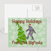 Bigfoot Feiertagspostkarte (Vorne/Hinten)