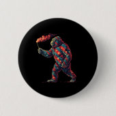 Bigfoot Feuerwerk 4. Juli Männer Sasquatch Americ Button (Vorderseite)