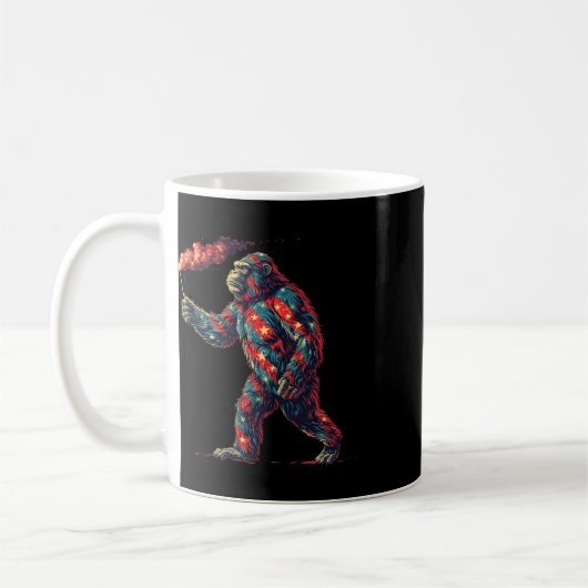 Bigfoot Feuerwerk 4. Juli Männer Sasquatch Americ Kaffeetasse (Links)