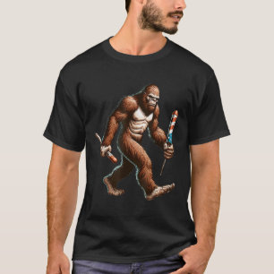 Bigfoot Feuerwerk 4. Juli Männer Sasquatch Americ T-Shirt