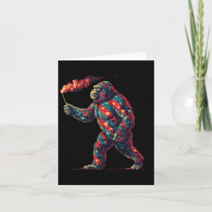 Bigfoot Feuerwerk 4. Juli Männer Sasquatch Amerika Karte