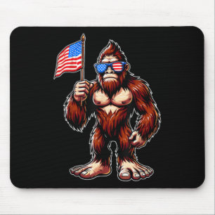 Bigfoot Feuerwerk 4. Juli Männer Sasquatch Amerika Mousepad