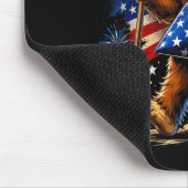 Bigfoot Feuerwerk 4. Juli Männer Sasquatch Mousepad (Ecke)