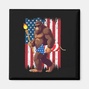 Bigfoot Feuerwerk 4. Juli Sasquatch American U Magnet