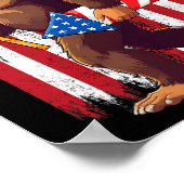 Bigfoot Feuerwerk 4. Juli Sasquatch American U Poster (Ecke)