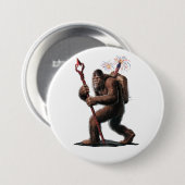 Bigfoot Feuerwerk 4. Juli Usa Flag Sasquatch Button (Vorne & Hinten)