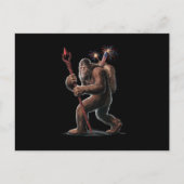Bigfoot Feuerwerk 4. Juli Usa Flag Sasquatch Postkarte (Vorderseite)