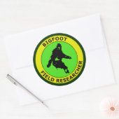 Bigfoot Field Research Runder Aufkleber (Umschlag)