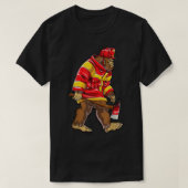 Bigfoot Firefighter Men Thin Red Line Sasquatch Lo T-Shirt (Design vorne)
